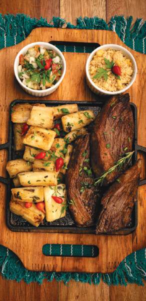 Picanha com Mandioca na Manteiga de Garrafa